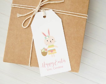 Easter Gift Wrap, Custom Gift Tags, Easter Rabbit, Bunny, Gift Wrap, Easter