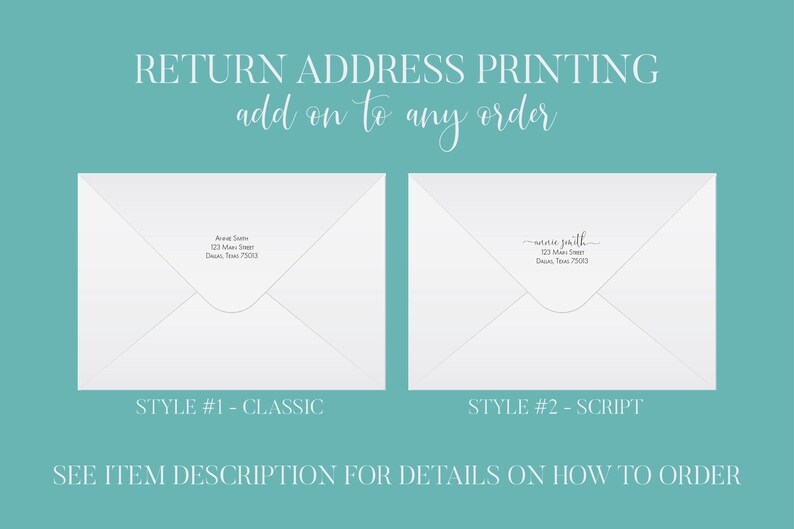 Couple’s Personalized Stationery, Classic Stationery, Personalized Flat Cards afbeelding 3