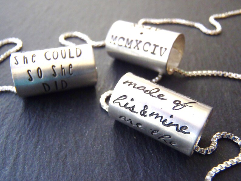 sterling silver custom hand stamped inspirational necklace personalized gifts for women custom necklace motivational jewelry