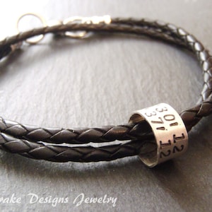 Benutzerdefinierte koordinieren Armband Männer oder Frauen personalisierte Herren Leder Armband Geschenk Koordinaten Schmuck