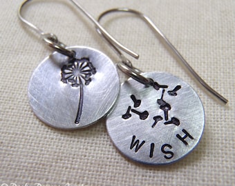 Dandelion Earrings Inspirational earrings Wish jewelry