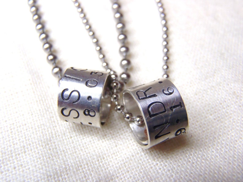 Matching Couple his and hers necklace set personalized ...
