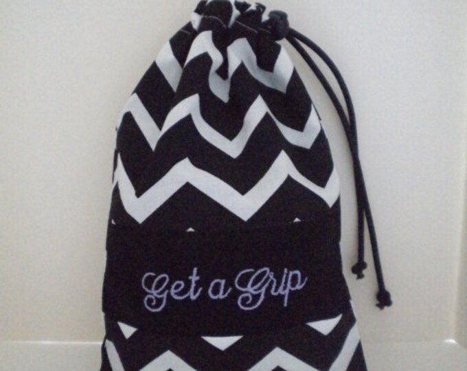 GYMNASTICS GRIP BAG Get a Grip Chevron Black and White Tote Etsy