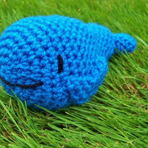Blue Crochet Whale Stuffed Toy