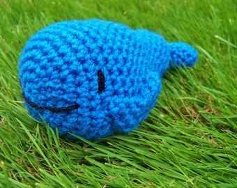 Blue Crochet Whale Stuffed Toy