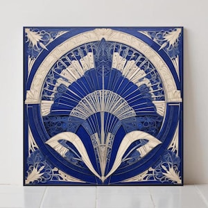 Piastrelle in ceramica Art Déco - Decorazione murale geometrica, paraschizzi per cucina