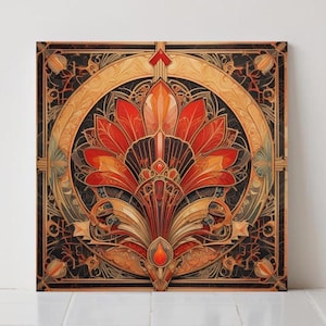 Art Deco Keramikfliese: Geometrische Wanddekoration, Küchenrückwand