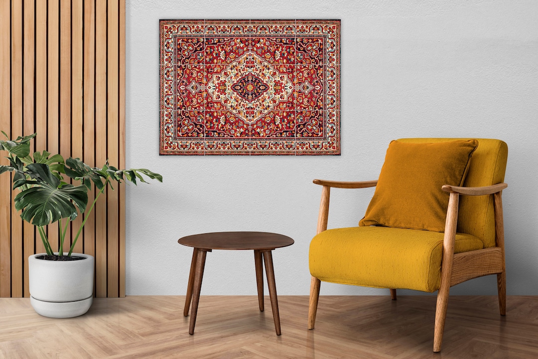 Arabic Pattern Tile Mural: Ceramic Mosaic Panel, Islamic Art Decor - Etsy