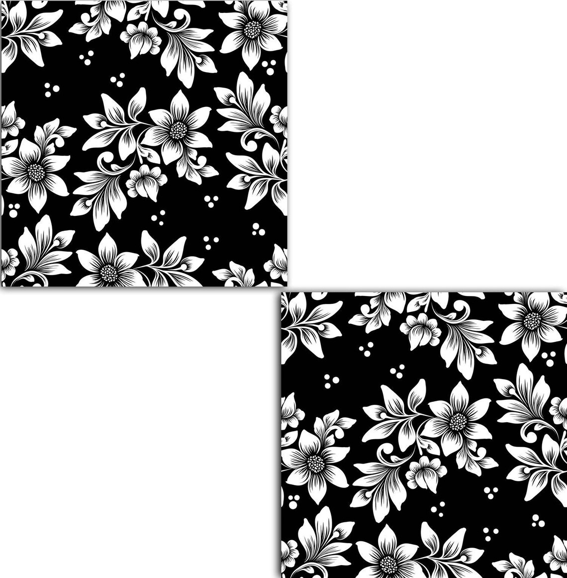 Floral Tiles Flowers Tile Design Two 6 x 6 inches decorative Etsy