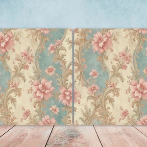 Victorian Tiles - Set of 2 Victorian Wall Decor Ceramic Tiles - Kitchen Backsplash Tiles, Table Decorative Tiles, Bathroom Tiles, Coaster