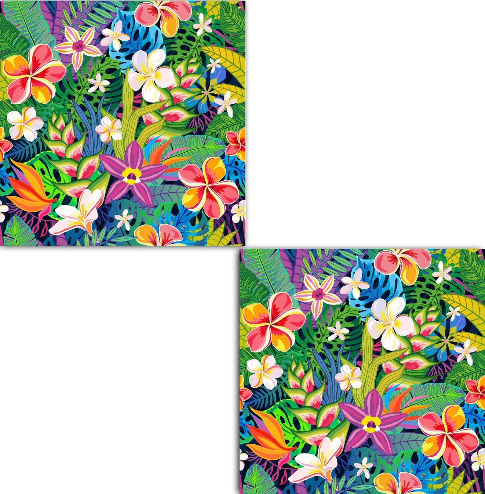 Floral Ceramic Tiles Design Set of 2 Flowers Wall Decor Etsy UK