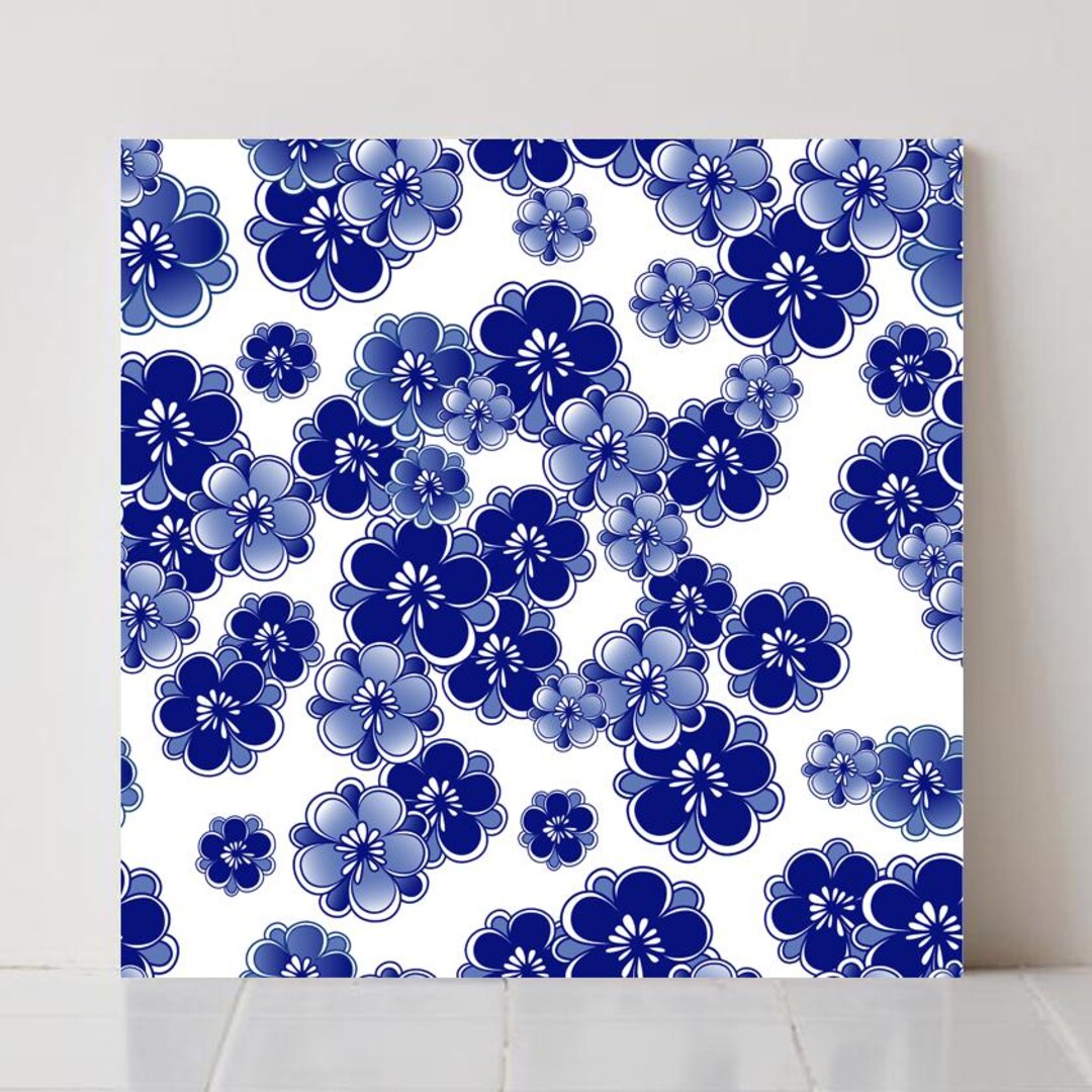 桜のセラミックタイル：日本の花柄壁飾り、2枚セット - Etsy 日本