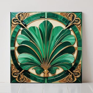 Keramische art-decotegel: geometrisch muurdecor, achterwand keuken