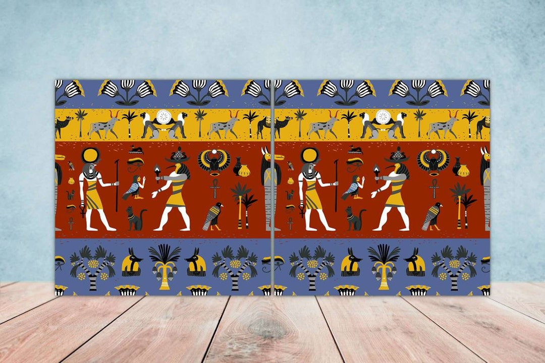 Egyptian Tiles Egypt Tile Two 6 X 6 Inches Decorative Etsy UK