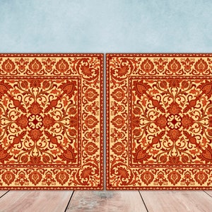 Moroccan Ceramic Tiles - Set of 2 Moroccan Wall Decor Tiles - Kitchen Backsplash Tiles, Table Decorative Tiles, Bathroom Tiles, Coaster