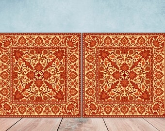 Marokkaanse keramische tegels - Set van 2 Marokkaanse wanddecoratietegels - Keuken Backsplash Tegels, Decoratieve tafeltegels, Badkamertegels, Coaster