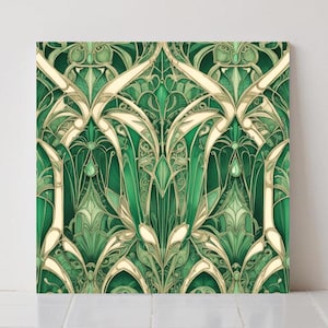 Art Deco-keramiska plattor: Geometrisk väggdekor, köksbakstänkskydd