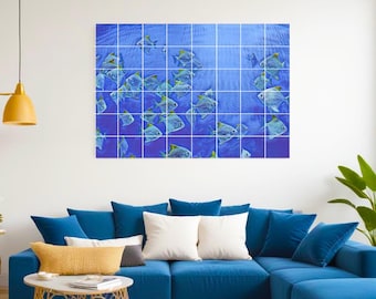 Ocean Fish Tile Mural: Underwater World Ceramic Panel