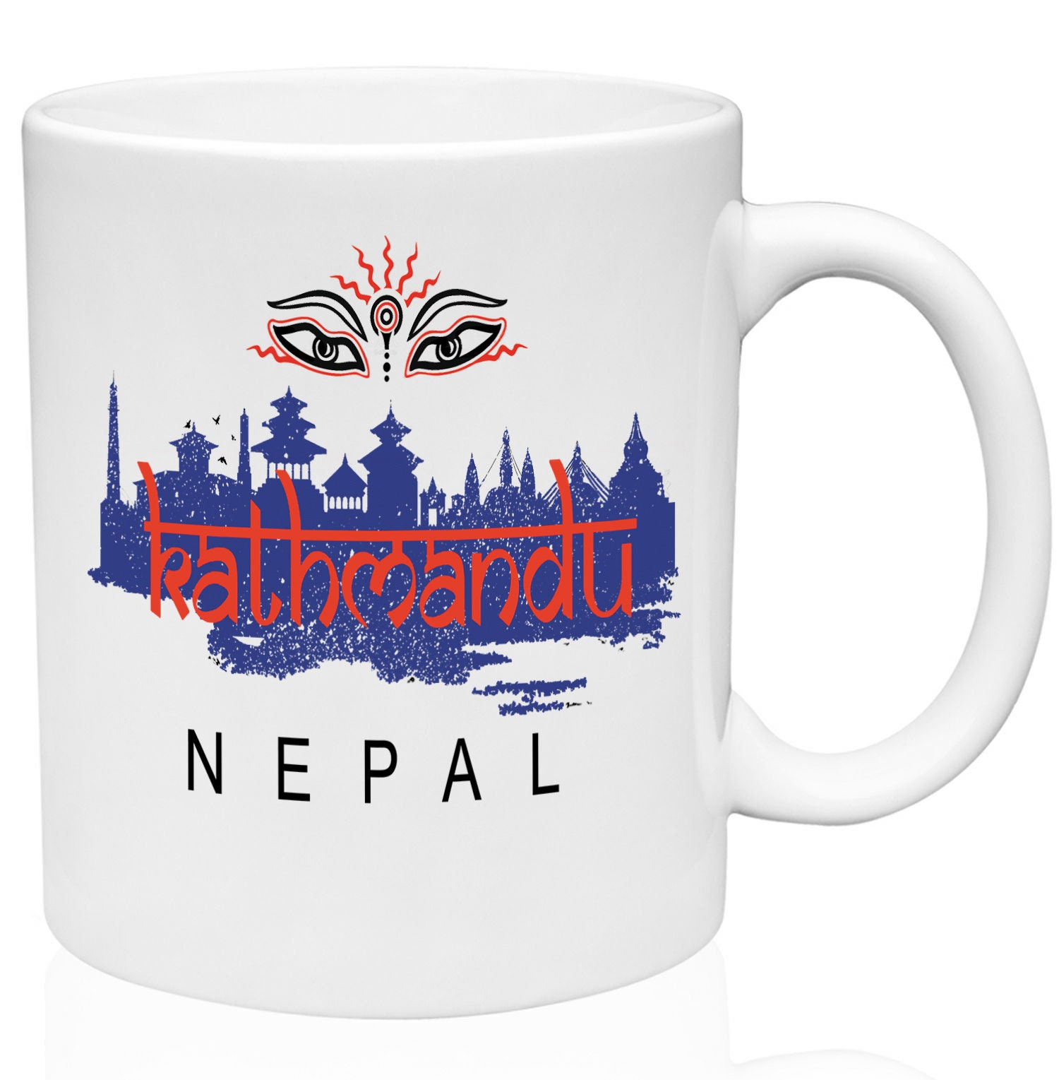 Kathmandu Nepal 11oz Ceramic High Quality Coffee Mug Etsy
