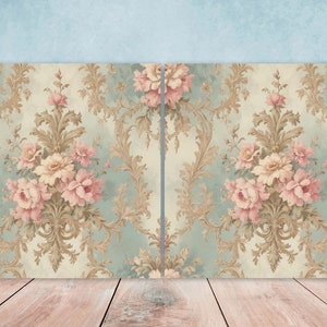 Victorian Tiles - Set of 2 Victorian Wall Decor Ceramic Tiles - Kitchen Backsplash Tiles, Table Decorative Tiles, Bathroom Tiles, Coaster