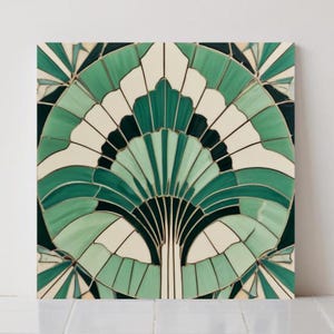 Azulejo cerámico Art Déco: Decoración geométrica para paredes, salpicadero de cocina