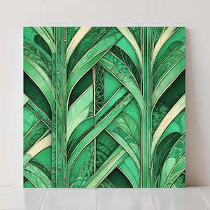 Art Deco Ceramic Tile: Geometric Wall Decor, Kitchen Backsplash