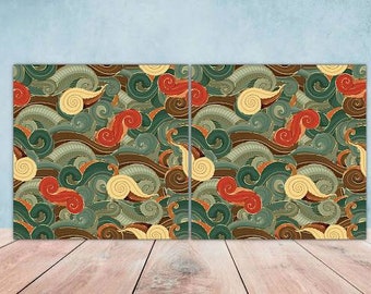 Japanese Ceramic Tile - Set of 1 Japan Wall Decor Tile - Kitchen Backsplash Tiles, Table Decorative Tiles, Bathroom Tiles, Coaster