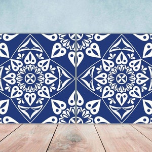 Portuguese Azulejo Tiles Design - Two 6 x 6 inches decorative ceramic tiles