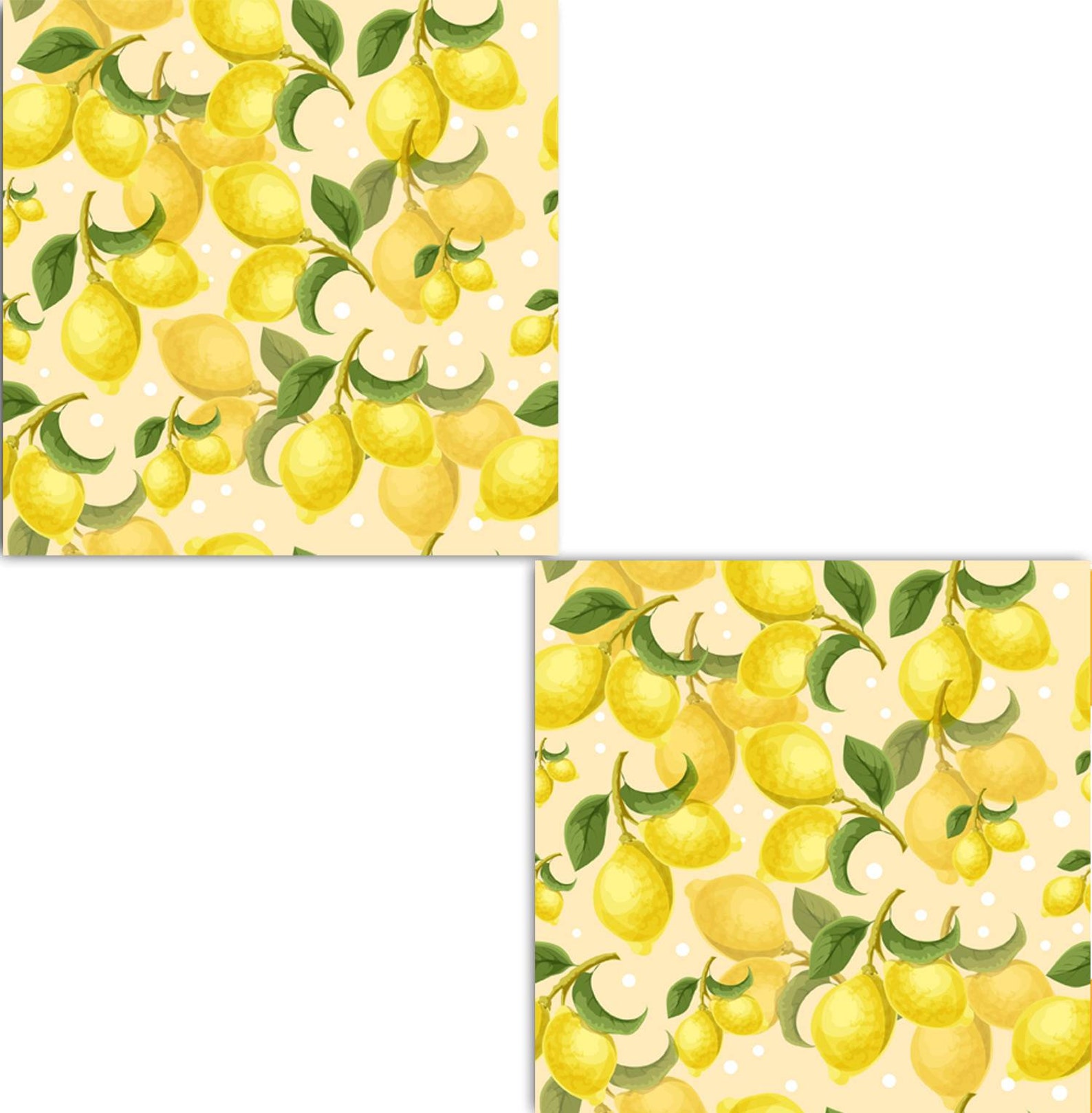 Lemon Tile Fruit Tiles Tropical Tile Design Two 6 x 6 inches Etsy