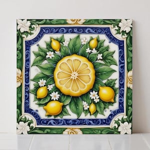 Italiaanse majolica-citroenvrucht Siciliaanse tegel - Mediterrane keuken achterwand badkamerdecoratie