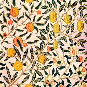 Tile Mural/Mosaic Ceramic Panel of Pomegranate - William Morris Art- Fruit Wall Art - Botanical Print - Tile Mural Mosaic - Fruits Pattern