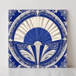 Art Deco Keramikfliese: Geometrische Wanddekoration, Küchenrückwand