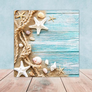 Shell Tiles Sea Tile Design - Set of 1 Sea Shells Wall Decor Tile - Kitchen Backsplash Tiles, Table Decorative Tiles, Bathroom tiles