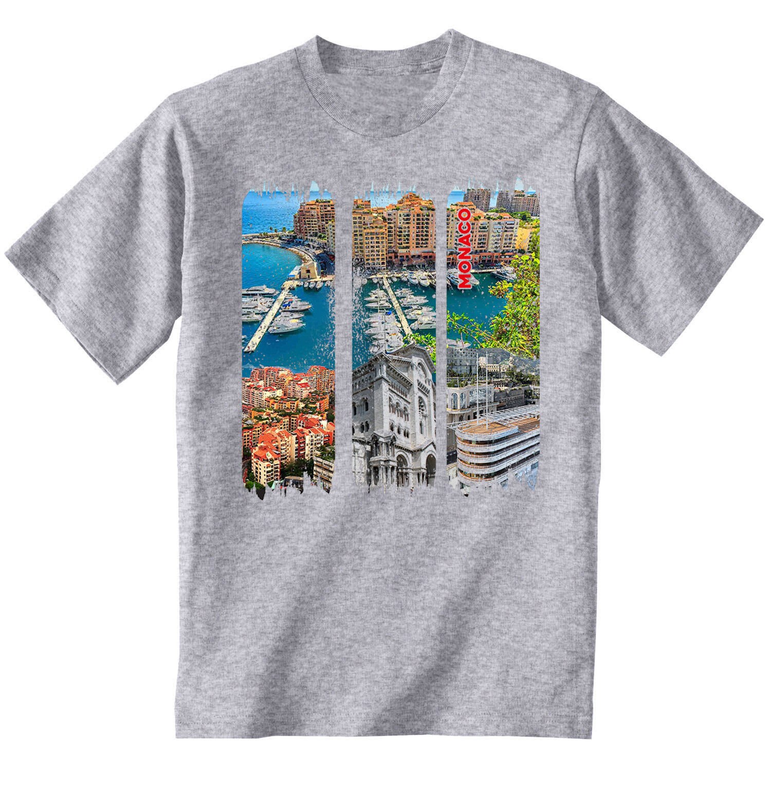 Monaco Europe - Man nouveau t-shirt gris en coton Monaco nouveau Europe - Man nouveau Monaco t-shirt gris en coton 952306