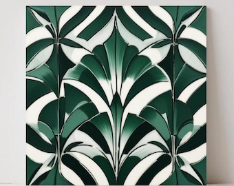 Art Deco Keramikfliese - Geometrische Wanddekoration, Küchenrückwand