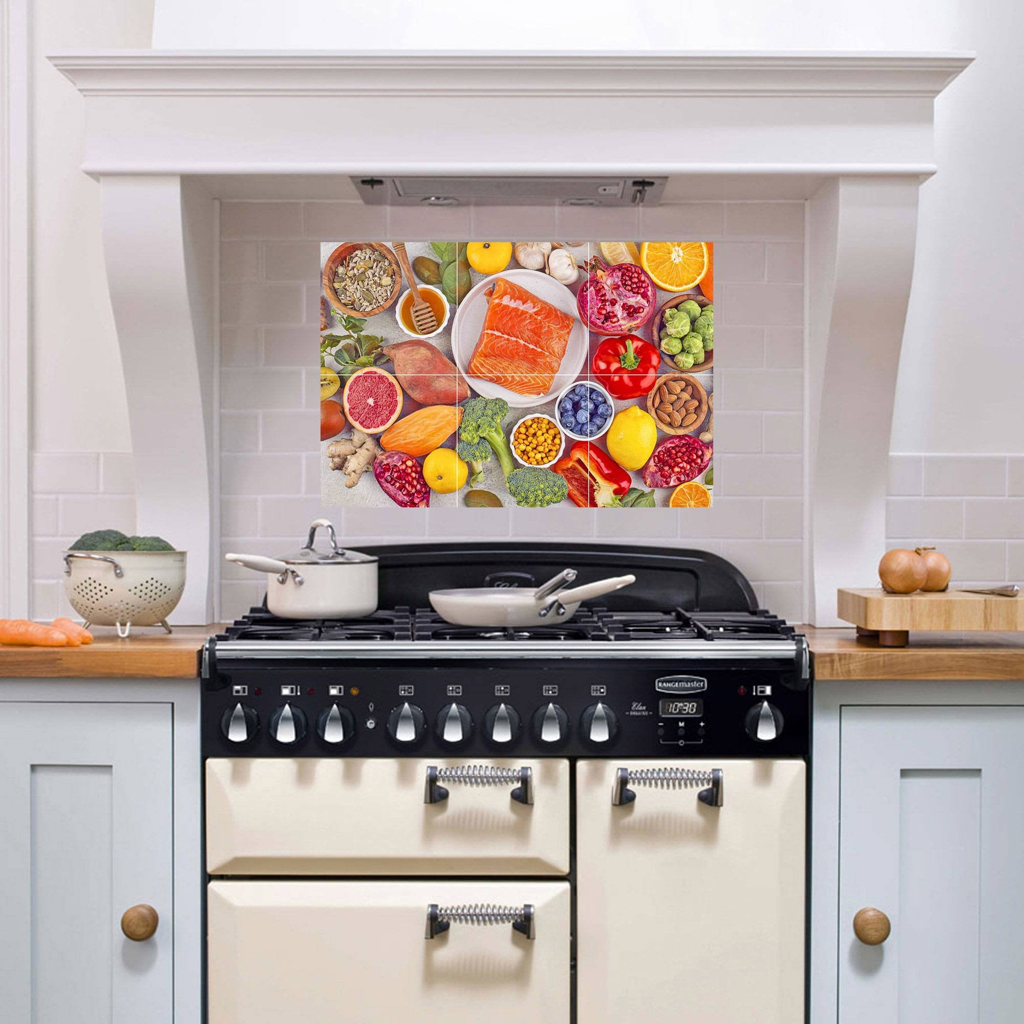 Food Tile Mural Kitchen Backsplash Ceramic Mosaic Panel