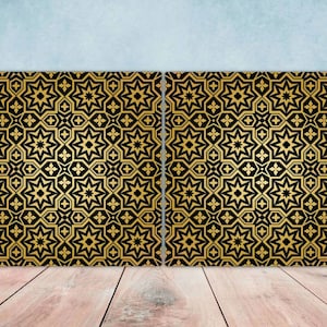 Carreaux de céramique marocains : lot de 2 décorations murales arabes