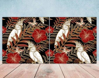 Panneau Mural En Céramique Oiseaux - 36x24 Pouces - Carreaux 6x6 - Picture-Tiles