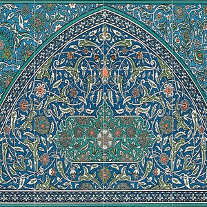 Tile Mural/Mosaic Ceramic Panel of Arabic Pattern - Arabic art decor - Arabic home decor - Tile Mural - Home Decor -Tile Mosaic
