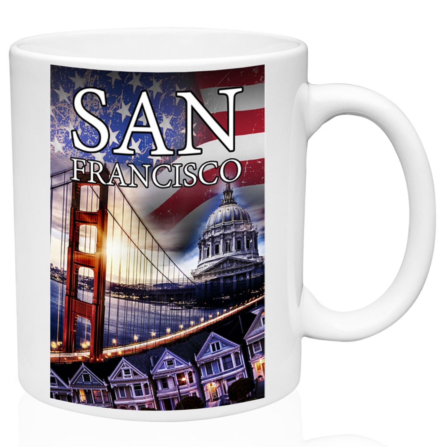 San Francisco America USA 11oz Ceramic High Quality Coffee Mug Etsy