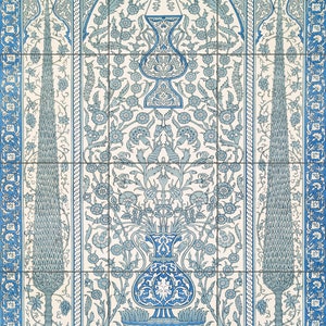 Tile Mural/Mosaic Ceramic Panel of Arabic Pattern - Arabic art decor - Islamic Art - Arabesque art - Tile Mural - Home Decor -Tile Mosaic