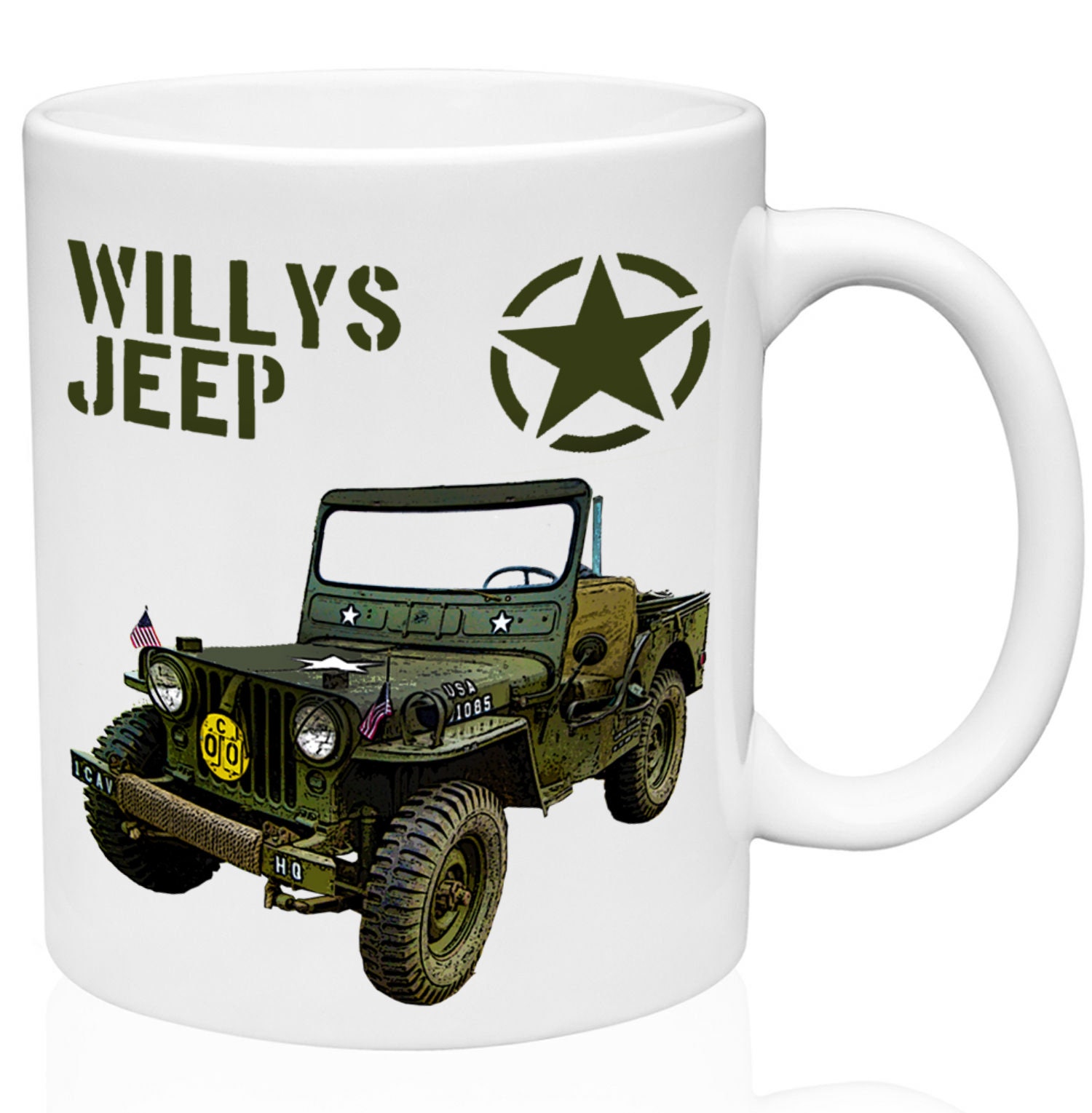 Willys Jeep Inspired 7 11oz Ceramic High Quality Coffee Mug Etsy