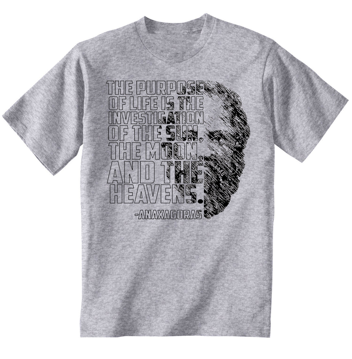 Image of Anaxagoras - The Purpose Of Life Man New Cotton Grey T-Shirt