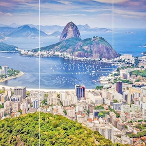 Rio de Janeiro Tile Mural: Brazil Cityscape Ceramic Panel