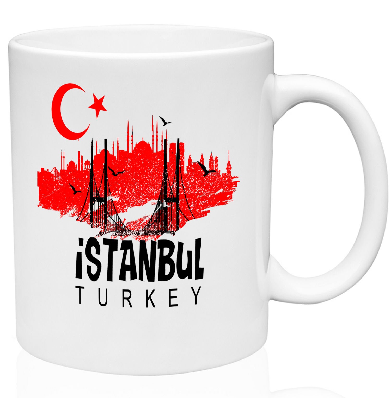 Istanbul Turkey 11oz Ceramic High Quality Coffee Mug Etsy
