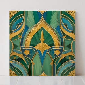 Art Deco Keramikfliese: Geometrische Wanddekoration, Küchenrückwand