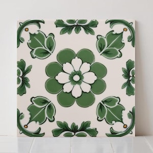 Spanish Ceramic Flower Tiles: Mediterranean Kitchen Backsplash Decor
