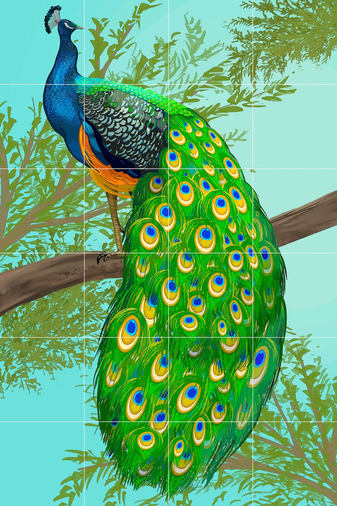 孔雀と花の装飾品 中国買付品 Jar 花瓶 牡丹 鳳凰孔雀文 色彩 蓋つき 壺 フラワー