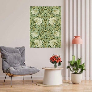 Art Nouveau Floral Ceramic Tile Mural/Mosaic Pimpernel Flower Art Nouveau William Morris Pattern Art Print Flower Mural Botanical Art image 4