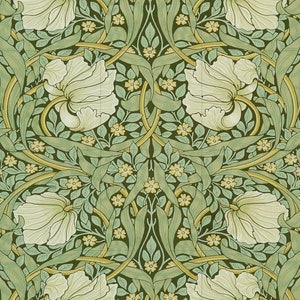 Art Nouveau Floral Ceramic Tile Mural/Mosaic Pimpernel Flower Art Nouveau William Morris Pattern Art Print Flower Mural Botanical Art image 1